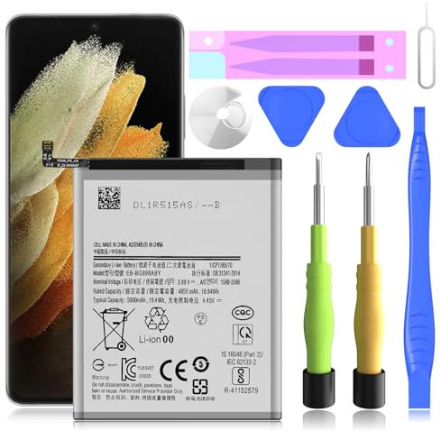 Batteria sostitutiva ai polimeri di litio per Samsung Galaxy S21 Ultra 5G SM-G998B/DS SM-G998U per Samsung Galaxy S21 Ultra 5G SM-G998B/DS SM-G998U con kit di riparazione