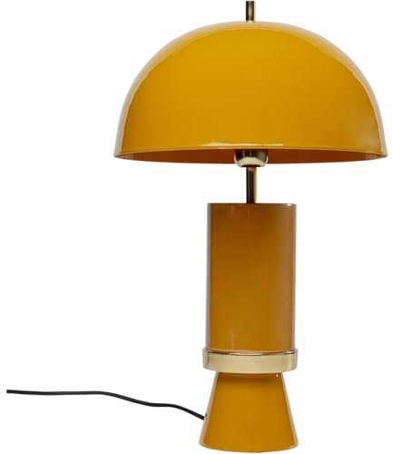 Kare Design Tischlampe Josy Gelb, Gold, Ocker, Metall, Moderne Tischleuchte, Büro, Wohnzimmer, Schlafzimmer, Office, keine Leuchtmittel inklusive, 51x30x30 (HxBxT)