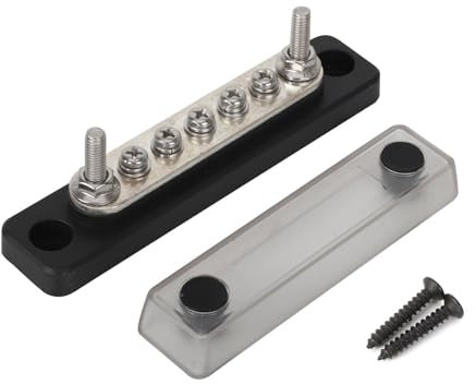 ETAWDE 5 Post Power Distribution Block Bus 100A 48V Marine Bus Automobile Battery Terminals Distribution Block