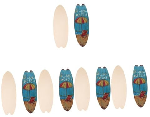 PRETYZOOM 10 Stk Surfbrett Holzschild Surfbrett Wanddeko Holz Surfbrett Dekoration Holz Surfboard Surfbrett- Graffiti-Surfbrett Stranddekoration für zu Hause sommerliches Surfbrettdekor