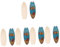 PRETYZOOM 10 Stk Surfbrett Holzschild Surfbrett Wanddeko Holz Surfbrett Dekoration Holz Surfboard Surfbrett- Graffiti-Surfbrett Stranddekoration für zu Hause sommerliches Surfbrettdekor