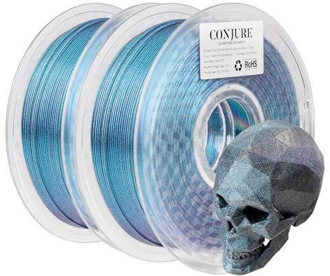 Chitu Systems Conjure Chamäleon PLA-3D-Drucker-Filament, 2 kg, 1,75 mm, Galaxy-Zweifarben-Blau-Lila-Filament, glänzender Glitzer durch verschiedene Lichtverhältnisse und Winkel (A-Chamäleon,