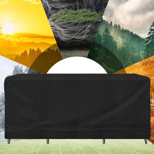 OOOXZO Abdeckung Gartenmöbel Winterfest 150x110x90cm/LxWxH Plane Gartenmöbel Wasserdicht Schutzhülle, Winddicht Staubdicht Anti-UV 600D Heavy Duty, Abdeckplanen für Gartenmöbel Outdoor