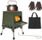 Hornillo de camping, plegable, resistente al viento, estufa de leña para exterior, camping con bolsa de transporte, mini estufa de leña, estufa de tienda de campaña, estufa de leña, para camping,