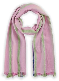 CODELLO Damen Leichter Schal aus reiner Baumwolle mit gewebten Streifen