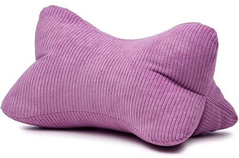 Gözze - Leseknochen Capri, Nackenkissen in Feincord-Optik, Lese- und Relaxkissen für Nacken und Rücken, 40 x 25 cm - Flieder