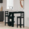Teenpull Bartisch, Wandmontage, Modern, Schwarz, Eiche, Holzwerkstoff, Platzsparend für Küche, Esszimmer, Zuhause