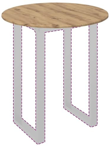 vidaXL Table Top Artisan oak 80 x 80 x 1.5 cm Engineered Wood, A Stylish, Round Garden Table Top for Outdoor Dining, Modern Terrace Furniture, Durable Engineered Wood Design Surface