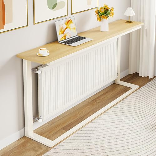 Etagere Radiateur Longue, Table de Radiateur, Table de Canapé Derrière Le Canapé pour La Maison, Le Salon, La Chambre À Coucher, Le Bureau, Le Chauffage Décoratif(Beige,80x15cm/31.5x6in)