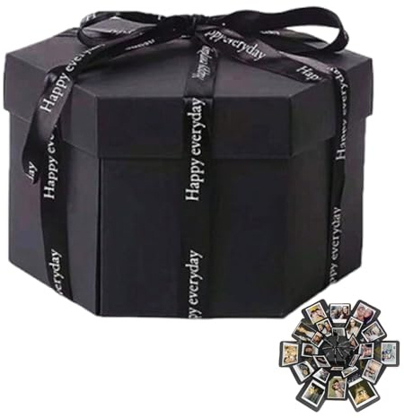 Überraschungs-Explosionsbox – DIY handgefertigtes Foto-Erinnerungsalbum „Explodierende Liebe“, kreatives Scrapbook-Karten-Andenken | Personalisiertes Geschenk für Hochzeitstag, Muttertag, Geburtstagsf