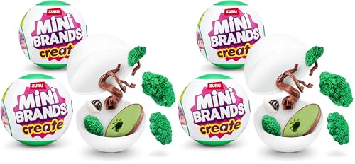 Mini Brands Create Garden von ZURU, 2er-Pack, Überraschungskapsel, Miniaturen beliebter Pflanzen und Blumen, großartige Geschenke für Sammler und Kinder (Packung mit 2)