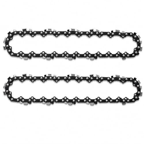 2er-Pack 25 cm Ersatz-Sägekette 4501754 für Einhell GE-LC 18/25 Li Gel 18 Li Akku-Hochentaster - 10 Zoll Kette für Worx WG323 WG322 20V Akku-Teleskop-Kettensäge