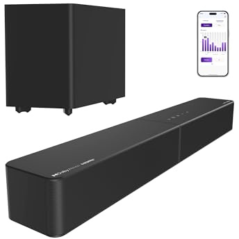 ULTIMEA 2.1 Soundbar med trådlös subwoofer, Dolby Atmos, VoiceMX, BassMX, 240W Peak Power Soundbar för Smart TV, App-kontroll, HDMI eARC, Optisk, Bluetooth 6.0, Poseidon M40, 2026-modell | VoiceMX, BassMX, Soundbar för TV-apparater, centerhögtalare, 240 W toppeffekt, appkontroll, HDMI eARC, Bluetooth® 6.0