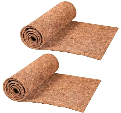 Homeponnew Kokosfaser-Pflanzmatte für Wärmedämmung und Atmungsaktivität, Gartenrinde, Mulch-Alternative, Schildkröten-Sonnenmatte, für den Innen- und Außenbereich (40 x 100 cm)