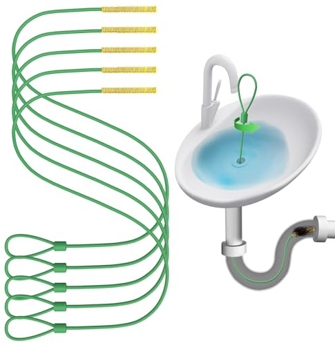 30 Metal Drain Snake Hair Clog Remover, Sink Unblocker Tool, 5 Pack | Twist Handle for Easy Operation. Works on Shower, Bathroom Sink, Tub drains. Anti-Break Flexible Design for Tough Clogs.