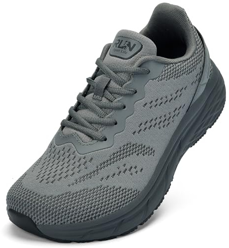 Trigo Wide Toe Box Shoes for Men - Cushioned Road Running Shoe Non Slip Mens Walking Sneakers for Width Feet Comfortable Athletic Gym Workout Sneaker