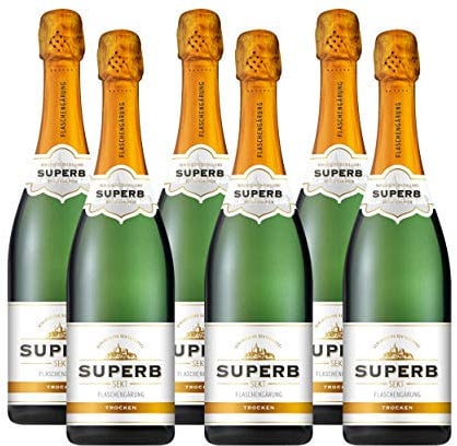 Superb Sekt Trocken aus traditoneller Flaschengärung (6 x 0.75 l)