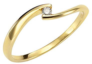 Orolino Damen Ring 750/- Gold Glänzend Brillant gelb 0,04ct. 067370083-2