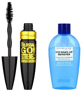 Maybelline Colossal Go Extreme Leather Black Mascara & Eye Make-up Remover