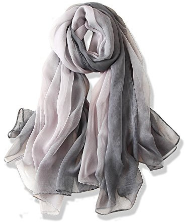 YFZYT Plain Farbe Schal Chiffon Stola Scarves in verschiedenen Farben, Leichtgewicht Damen Schal für Alltag und Muttertagsgeschenke - Farbverlauf Farbe#6
