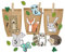 Papierdrachen DIY Adventskalender Kraftpapier Set - Waldtiere zum Aufkleben - mit 24 braunen Papiertüten zum selbst Befüllen und zum Selbermachen - Weihnachten 2019