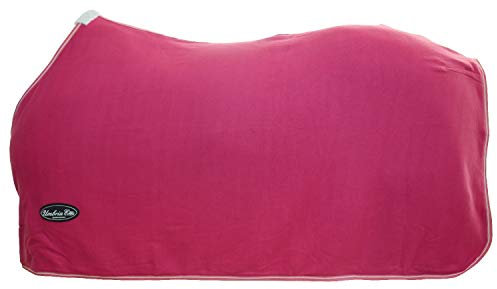 AMAHORSE Coperta Polar in pile antipilling con chiusura anteriore clip cavallo EQUITAZIONE (155, FUCSIA)
