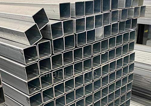 Tubolare quadro in ferro zincato. Lunghezza 3 metri circa. Taliani Ferro (Sezione 60x60x2 mm)