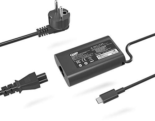 QYD USB Type C Chargeur 45W USB C Compatible avec Dell XPS 12 9250 XPS 13 9360 9370 Inspiron 14 7437 Latitude 7275 7370 P67G 5175 5285 5290-2in1 7390-2in1 HA45NM140 Alimentation Adaptateur