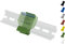 Shelly Dimmer 2 / 1L DIN Rail Holder/Adapter Flat DIN Rail Bracket (35 mm) (Green (Prime))