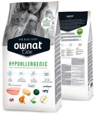 OWNAT Pienso para Gatos Hipoalergénico sin Cereales de Pescado (1,5 kg). Ownat para Gatos con Ingredientes Naturales sin Gluten, Alto en Proteínas Grain Free.