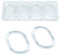 SZXMDKH 12Pcs C-shaped Plastic Shower Curtain Rings Curtain Hooks for Door Curtain, Window Curtain (Clear)