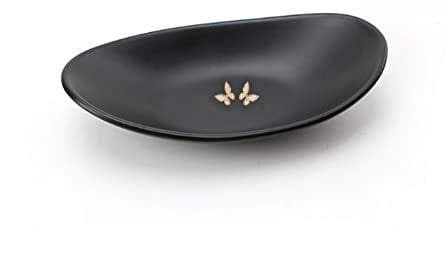 Black Vanity Tray Trinket Tray Key TrayJewelry Trays Bathroom Room Hallway Decorative Accessories Key Dish Jewelry Bowl Nightstand Ring Dish Christmas Birthday Wedding Gifts for Women