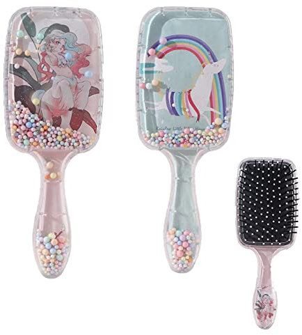 Kewmayer 2 Pcs Haarkamm und Bürsten Set, Entwirrungsbürste, Haarbürste, Massage Kamm, Cartoon Haarbürsten, Zum Täglichen Durchkämmen Und Entwirren Der Haare Geeignet, Lockig, Nasses, Trockenes Haar