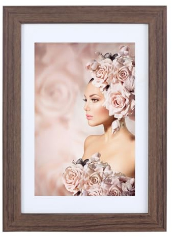 IDEAL TREND Bilderrahmen Holz Rahmen Plexi Acryl Collage Wanddeko Poster quadratisch S215: Farbe: Eiche | Format: 40x40