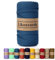 Likeecords Cordoncino in poliestere intrecciato macramè da 4 mm, lunghezza 400 m, per lavori fai da te, ganci per piante, borse e decorazioni per la casa (blu scuro)