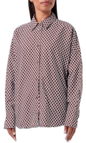 United Colors of Benetton Damen 5rdldq04x Hemd, Dunkelblau mit Grünen Streifen 67 V, XXS