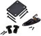 TUOREN 3Pack Electric Guitar Part Neck Plate String Tree Guide Retainer 1/4 Inch Input Jack Socket Plate with Screws for Fender Strat Tele Style Guitar (Black)