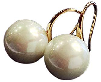 Ohrringe Aquamarin Echt Silber Ohrringe feine Frau Oma Gold Big Drop-Hoop Perle Ohrringe
