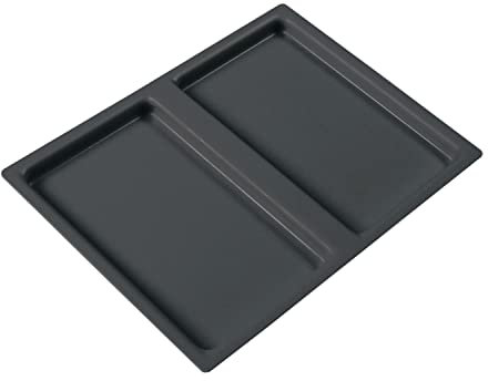 NINKA 9060.50 50770 Einzeldeckel Deckelplatte für Abfallbehälter 6 Liter eins2vier, Kunststoff dunkelgrau, Silber, 6 L