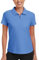 AjezMax Womens Quarter Zip Polo Shirts Short Sleeve Golf Tennis Quick Dry UPF 50+ Athletic Sports Polo T-Shirt Sky Blue XXL