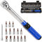 Beslands Bike Torque Wrench Set, 1/4 inch Drive Click 17.7 in./lbs. to 212.4 in./lbs. (2-24Nm) Adjustable Inch Pound Torque Screwdriver Bicycle Torque Wrenchs Tool Kit for Road Mountain Bikes