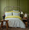Housse De Couette 220x240 Coton Percale Eté Parure De Lit Verte Sauge Jaune Réversible avec Motif Feuilles et Fleurs 2 Personnes + 2 Taies d’Oreiller