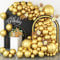 Ballon Girlande Gold, 113 Stück Goldene Luftballon Girlande Metallic Gold Latex Helium Ballons 18 Zoll 12 Zoll 10 Zoll 5 Zoll Golden Chrome Party Luftballons Set für Geburtstag Hochzeit Babyparty Deko
