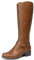 DREAM PAIRS Stivali da donna alti al ginocchio, comodi stivali da equitazione con cerniera laterale con fibbia, Marrone, 40.5 EU