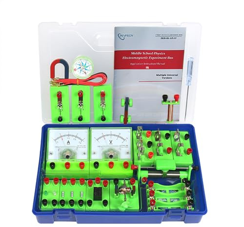 Pevfeciy Kit d'expériences Scientifique Enfants,Kits éducatifs De Sciences pour Débutant de Apprendre Electricite et magnétisme Circuits de Base jeux kit exploration aux laboratoires scientifique,Stem