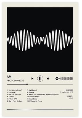 ZOLULA Leinwandposter Arctic Monkeys, Schlafzimmer-Dekor, Sportlandschaft, Büro, Raumdekoration, Geschenk, ungerahmt, 30 x 45 cm