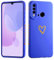 LENGRACE für Huawei P20 LITE 2019 Liebesmuster Hülle,Galvanik Goldfarbene Herzmuster Stilvoll für Mädchen Frauen Stoßfeste Silikon TPU Handyhülle-Navy blau