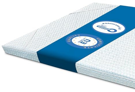 alpha mat Topper 80x200, weicher Matratzentopper mit kühlender Stoff, Oeko-TEX-Zertifikat, Matratzenschoner 6 cm, Weiß