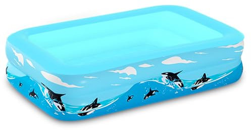 Aufblasbares Planschbecken,Schwimmbecken,Aufblasbare Pool,2 Ringen Planschbecken,AufblasbarerPool,Aufblasbarer Kinderpool,Babypool,Tragbare Badewanne,Kinder Planschbecken,97.5X74cmX34cm Swimmingpool