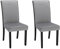 MINCETA Esszimmerstühle 2er-Set, Modern Polsterstuhl Esszimmer 150 kg mit Holzbein für Esstisch und Küchen,Samt Stuhl mit hoher Rückenlehne,Grau